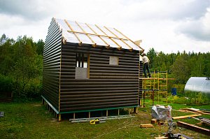 баня обшитая блок хаусом