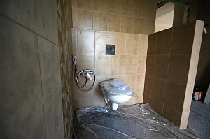 санузел обшитый плиткой