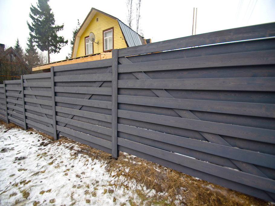 Гармония текстуры и функциональности: забор из лиственницы и автоматические ворота CAME в Токсово Life