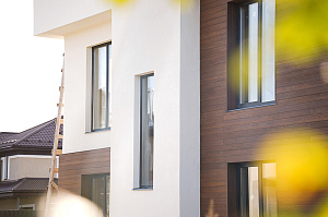 Фасад и баня в стиле 