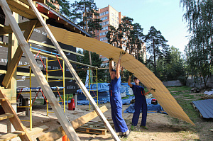 Монтаж крыши