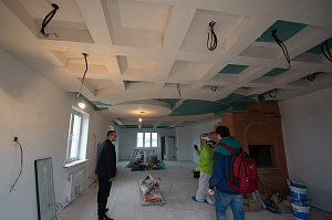 гипсокартонные кесонные потолки