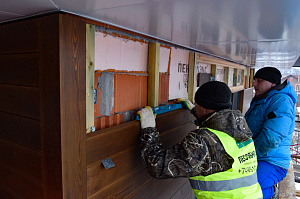 как крепить планкен на фасад дома