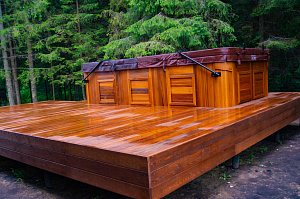 терраса из лиственницы для купели