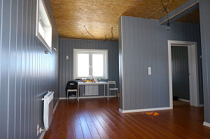 покраска имитации бруса внутри