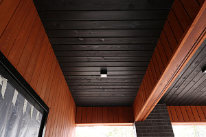 Стильная и современная отделка бани по дизайнерскому проекту