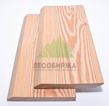 Брашированный планкен из лиственницы скошенный сорт АВ (В) 140x20x4000