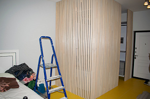 зонирование деревянными перегородками