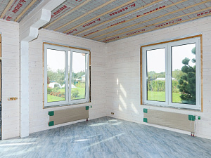 Внутренняя гармония: безупречная покраска брусового дома лазурью Renner в ДНП Деревенька от Лесобиржа-Спб