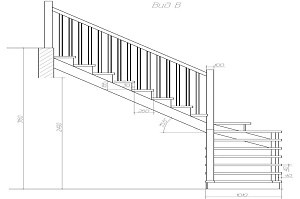проект лестницы вид в