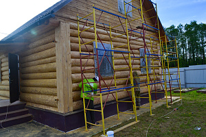 шлифовка бревенчатого дома