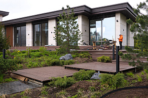 Терраса из ДПК NATUR СM Scandinavia на "Дубровке"