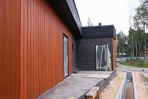 Стильная и современная отделка бани по дизайнерскому проекту