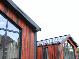 Поместье «Алексеевское»: фасад из термососны в четырех цветах — смелое решение для взыскательных владельцев

