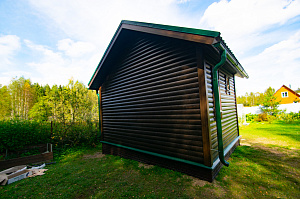 баня с имитацией дерева