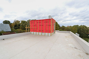 Современный каркасный дом с эксплуатируемой кровлей у Озера Врево