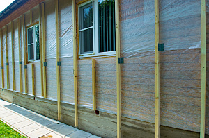 обрешётками с пароизоляционной мембраной