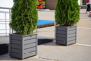 Изящные деревянные кашпо от Лесобиржи-СПб: столярное мастерство для знаковых проектов