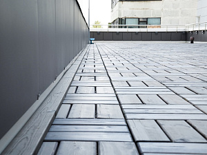 Преображение эксплуатируемой кровли: Терраса из термососны в Ленинградской области