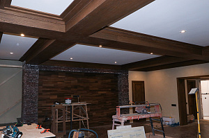 Фальшбалки из МДФ шпон дуба: Мастерство и Стиль для загородного дома в Михайловской горке