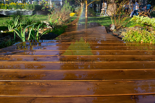 Террасная доска из лиственницы: зазоры, лаги, LesFix и правильный уход маслом