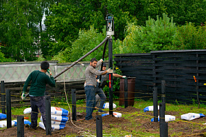 баня на свайном фундаменте