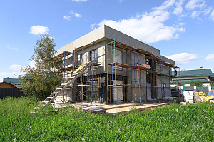 Фасад и баня в стиле 