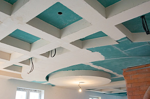 окрашивание кесонных потолков