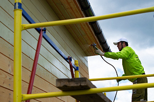 деревянный дом под покраску