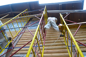 шлифовка дома два этажа