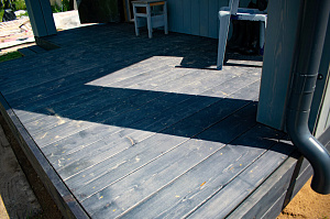 терраса под маслом