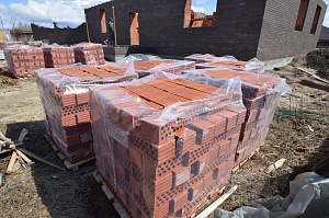 Строительство дома из блоков теплая керамика с облицовкой кирпичом