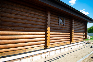 сруб под маслом