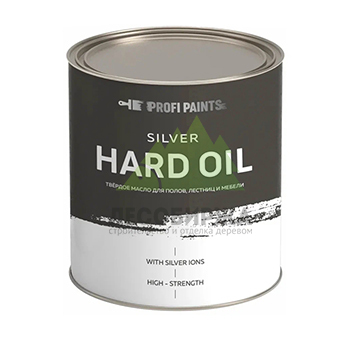 Масло для пола твёрдое износостойкое с воском ProfiPaints Silver Hard Oil