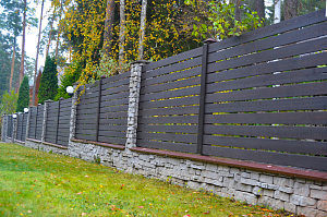 крашеный планкен для забора