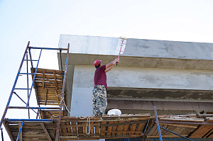 Фасад и баня в стиле 