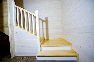 комбинирование двух видов дерева в лестнице