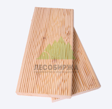 Террасная доска из лиственницы вельвет сорт АВ (В) 140x35x3000