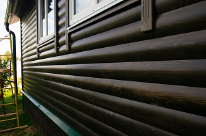 имитация бревна покрашеная