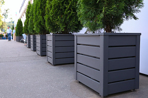 Изящные деревянные кашпо от Лесобиржи-СПб: столярное мастерство для знаковых проектов