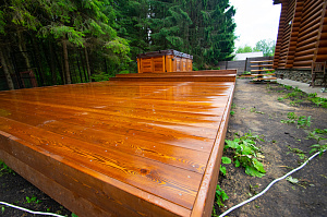 крашенная террасная доска