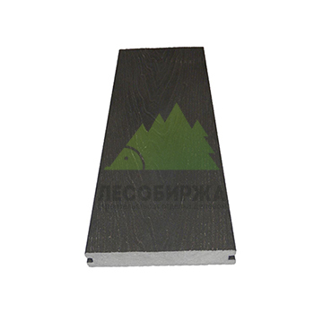 Полнотелая террасная доска ДПК Bordo 140х22х3000 шовная, серый