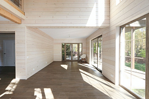 Комплексная отделка дома имитацией бруса 