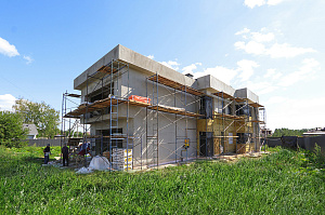 Фасад и баня в стиле 