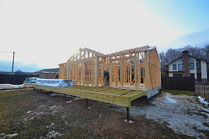 каркас дома из дерева для дачи