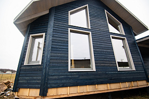 патинированный фасад дома