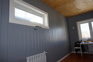 монтаж крашеной имитации бруса