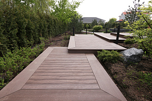 Терраса из ДПК NATUR СM Scandinavia на "Дубровке"