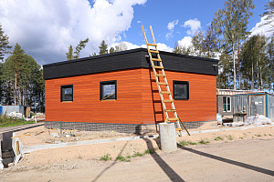 Стильная и современная отделка бани по дизайнерскому проекту