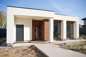 Фасад и баня в стиле 